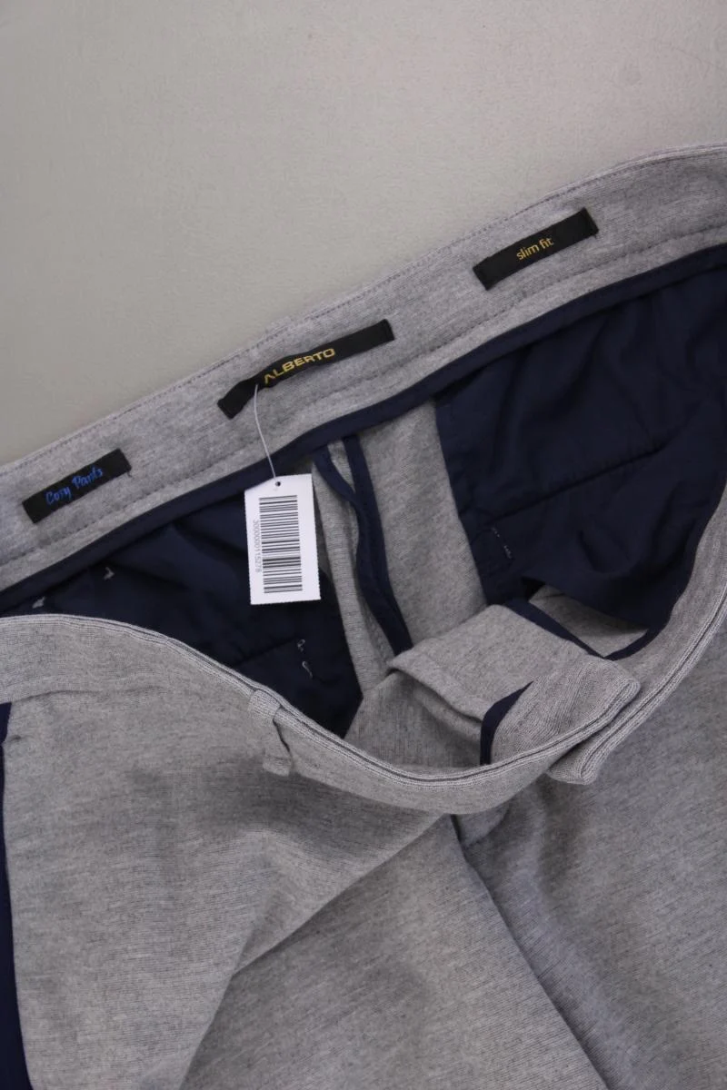Alberto Stoffhose für Herren Gr. W35/L32 grau aus Viskose