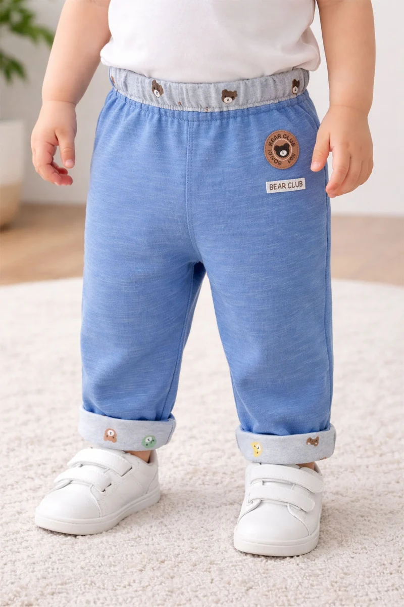 BONDI Baby Jungen Wendehose "Bear Club" 94034 | Blau