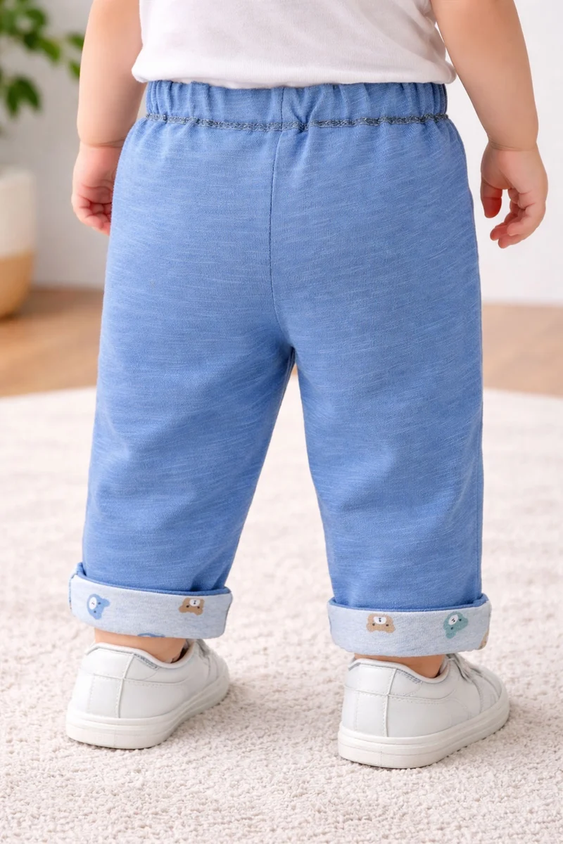 BONDI Baby Jungen Wendehose "Bear Club" 94034 | Blau