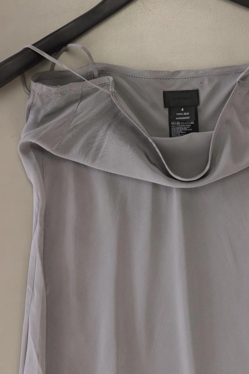 Chine Seidenkleid Gr. US 4 (XS) Träger grau