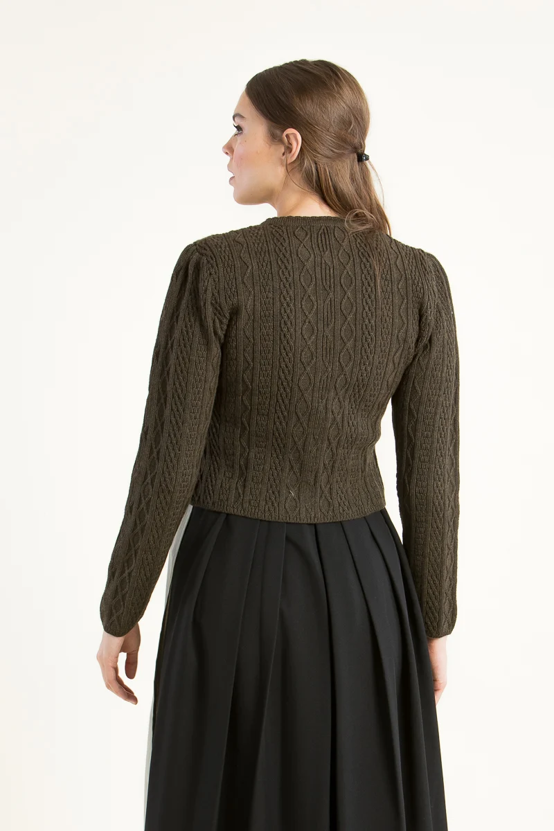 Gottseidank Strickjanker Sophia oliv