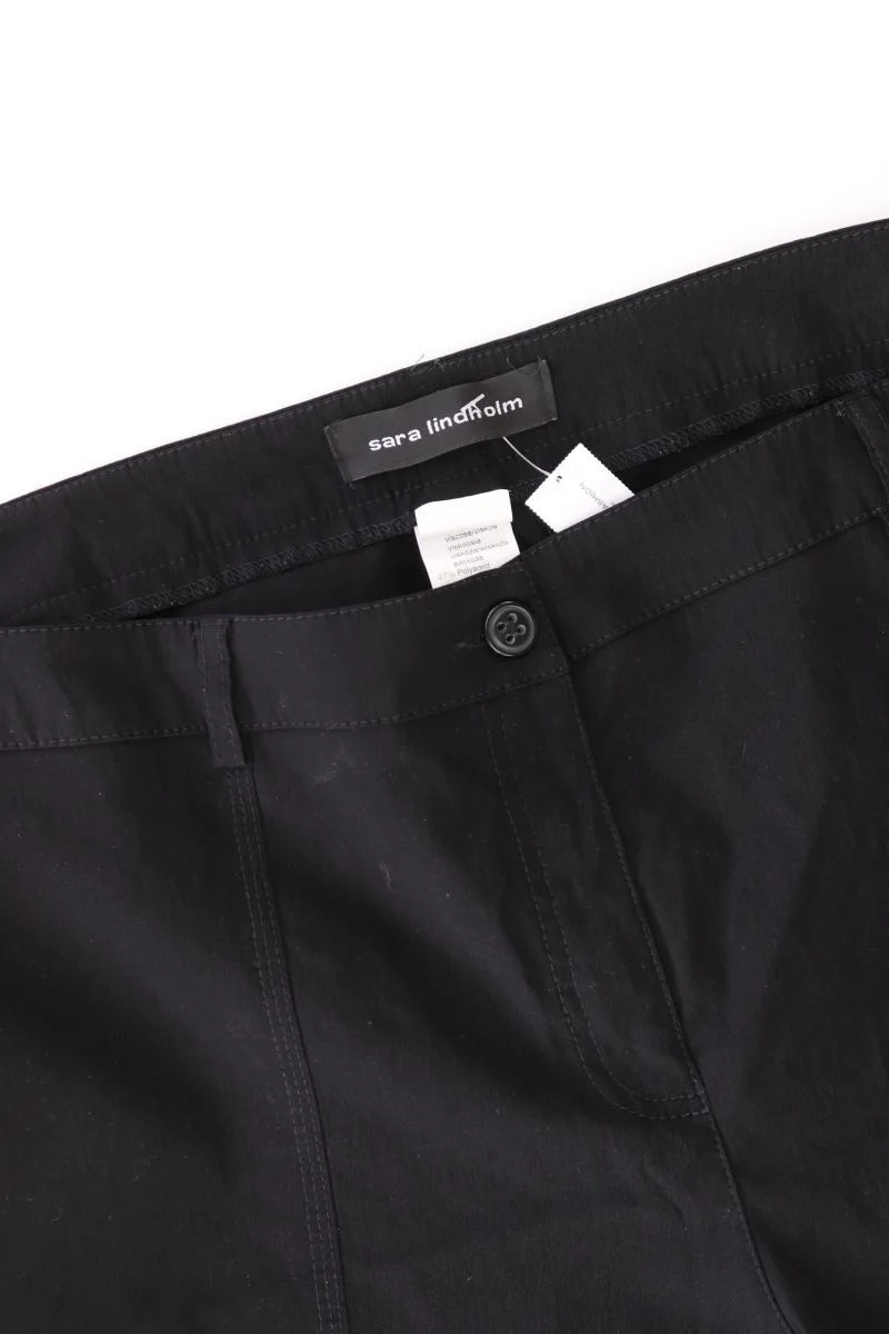 Sara Lindholm Stoffhose Gr. 50 schwarz aus Viskose