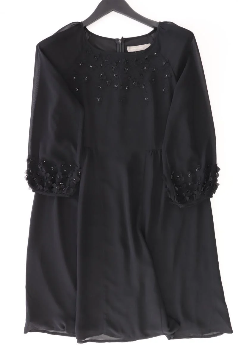 Hallhuber Donna Abendkleid Gr. 36 3/4 Ärmel schwarz aus Polyester