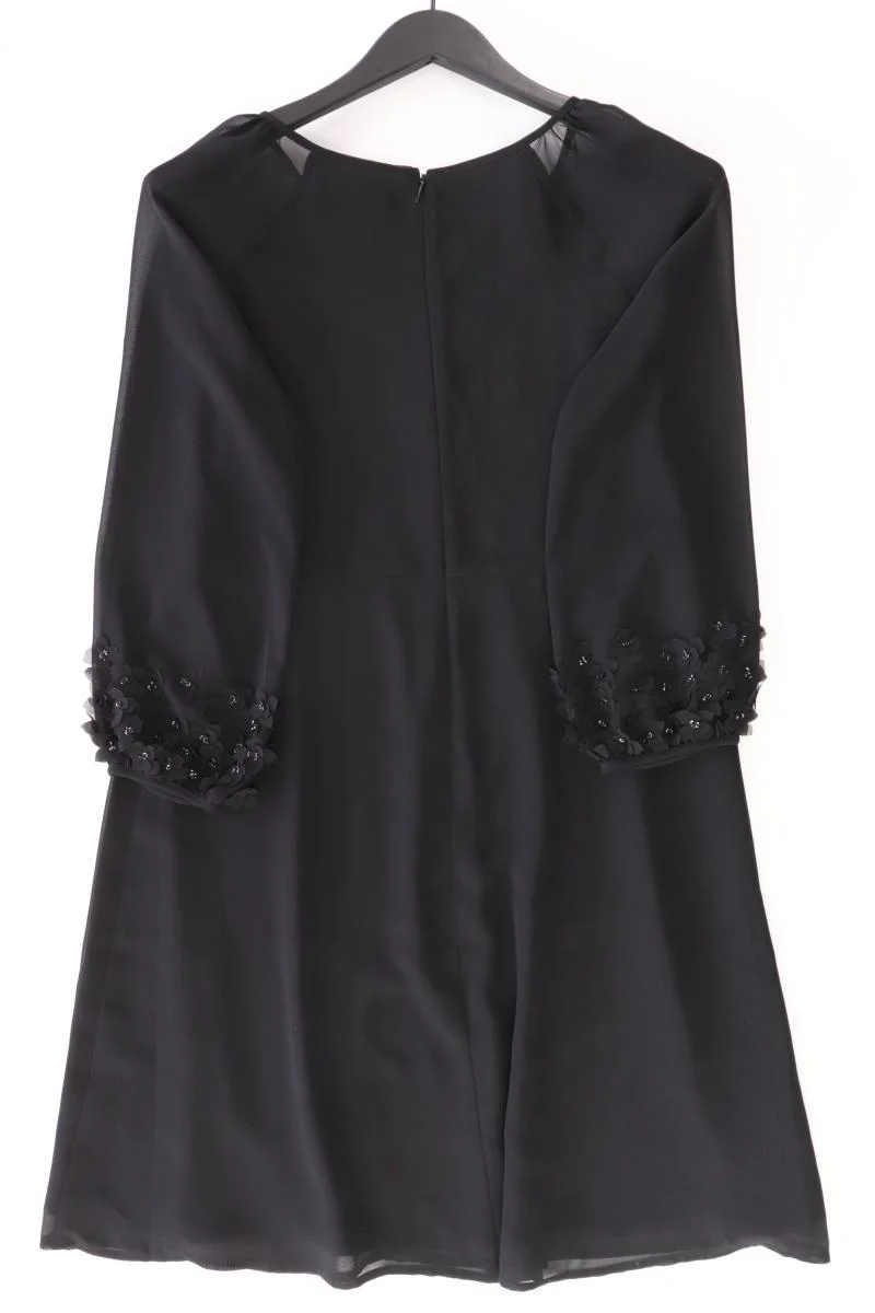 Hallhuber Donna Abendkleid Gr. 36 3/4 Ärmel schwarz aus Polyester