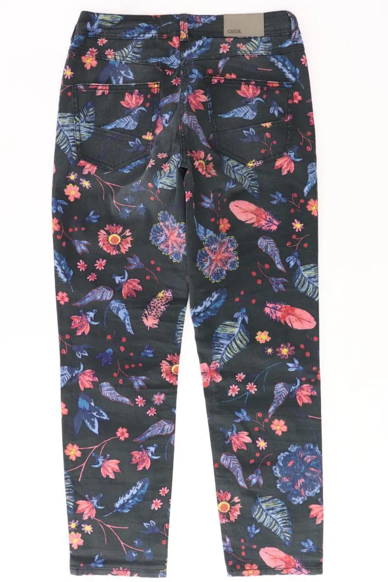 Cecil Five-Pocket-Hose Gr. W27 mit Blumenmuster mehrfarbig aus Baumwolle