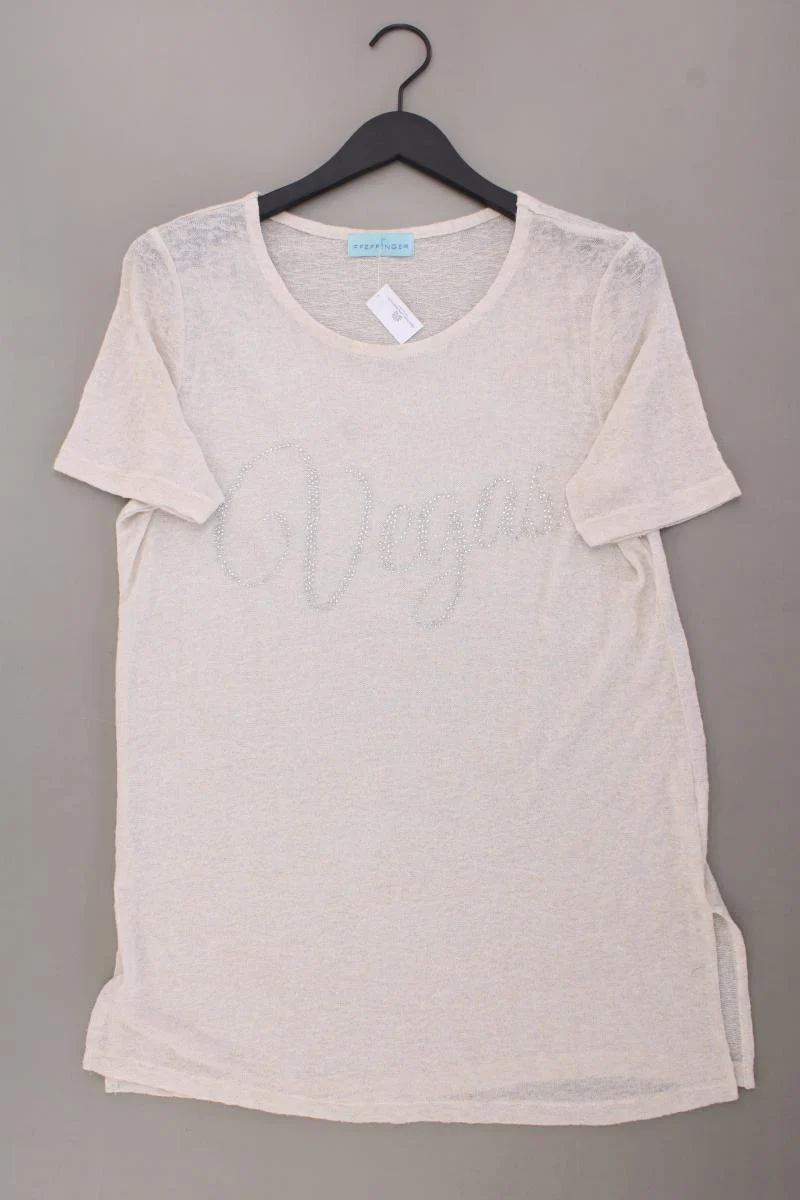 Pfeffinger T-Shirt Gr. 40 Kurzarm creme
