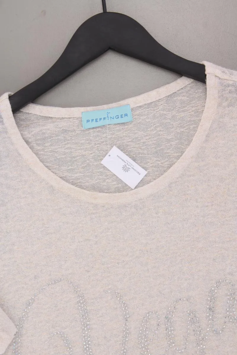Pfeffinger T-Shirt Gr. 40 Kurzarm creme