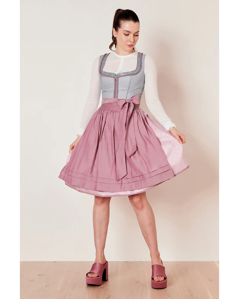 Krüger Collection Dirndl "Siena" 114267 | Grau Rose 60cm