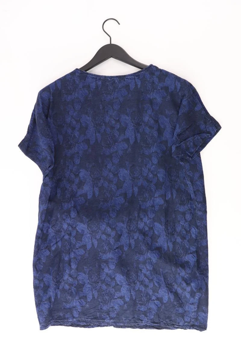 Mango Minikleid Gr. M/L Kurzarm blau aus Baumwolle