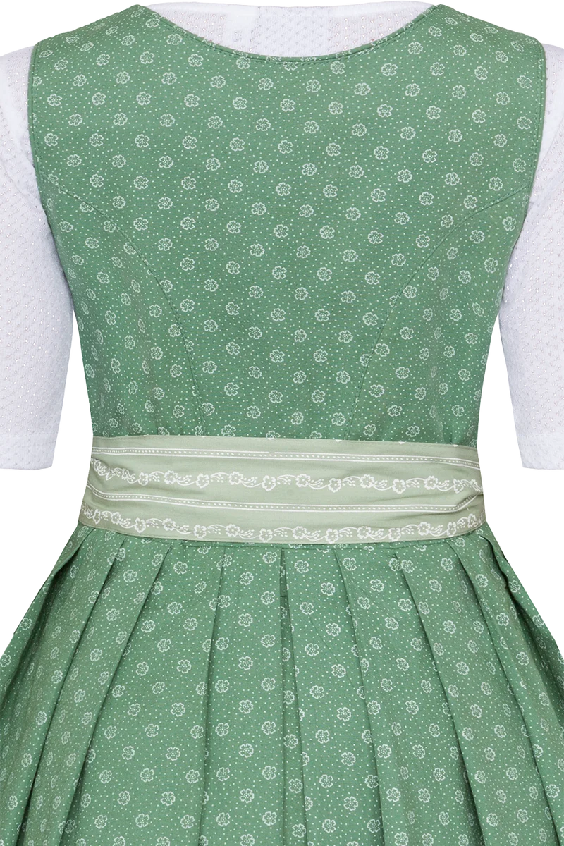 Kinderdirndl aus reiner Baumwolle - lindgrün