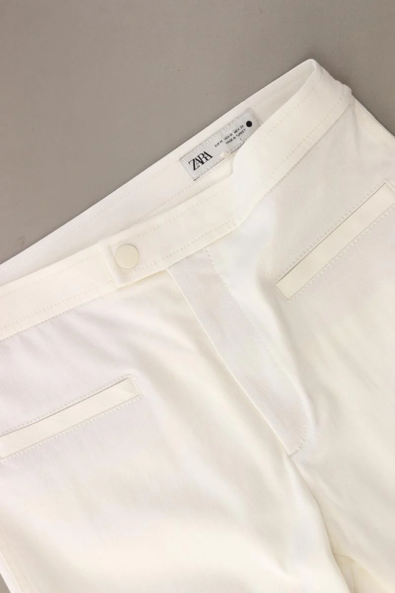 Zara Stoffhose Gr. M weiß aus Viskose