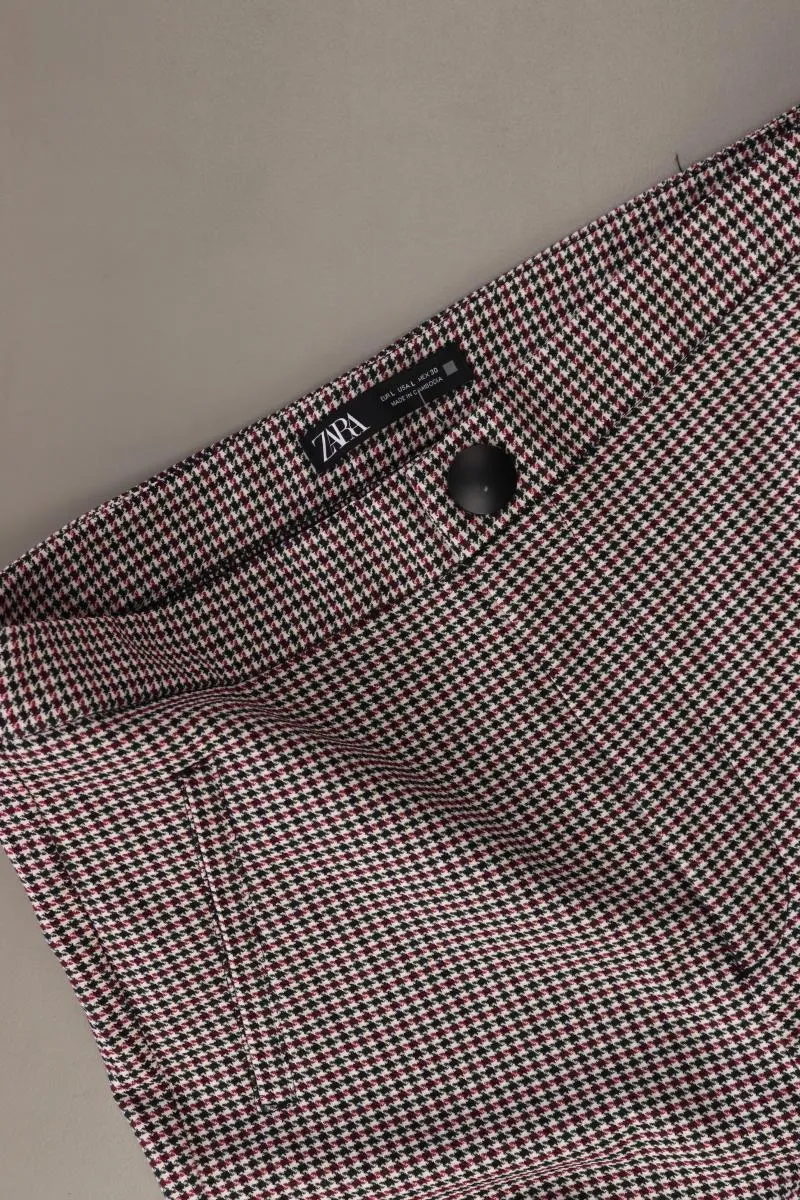 Zara Stoffhose Gr. L hahnentritt rot aus Polyester