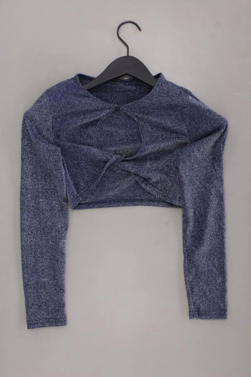 Zaful Crop Top Glitzer Gr. S neu mit Etikett mit Glitzer blau aus Polyester