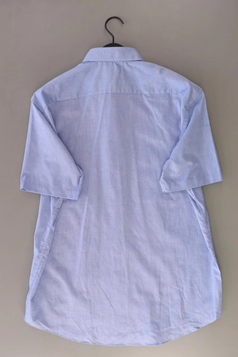 Christian Berg Kurzarmhemd für Herren Gr. Hemdgröße 43 blau aus Baumwolle