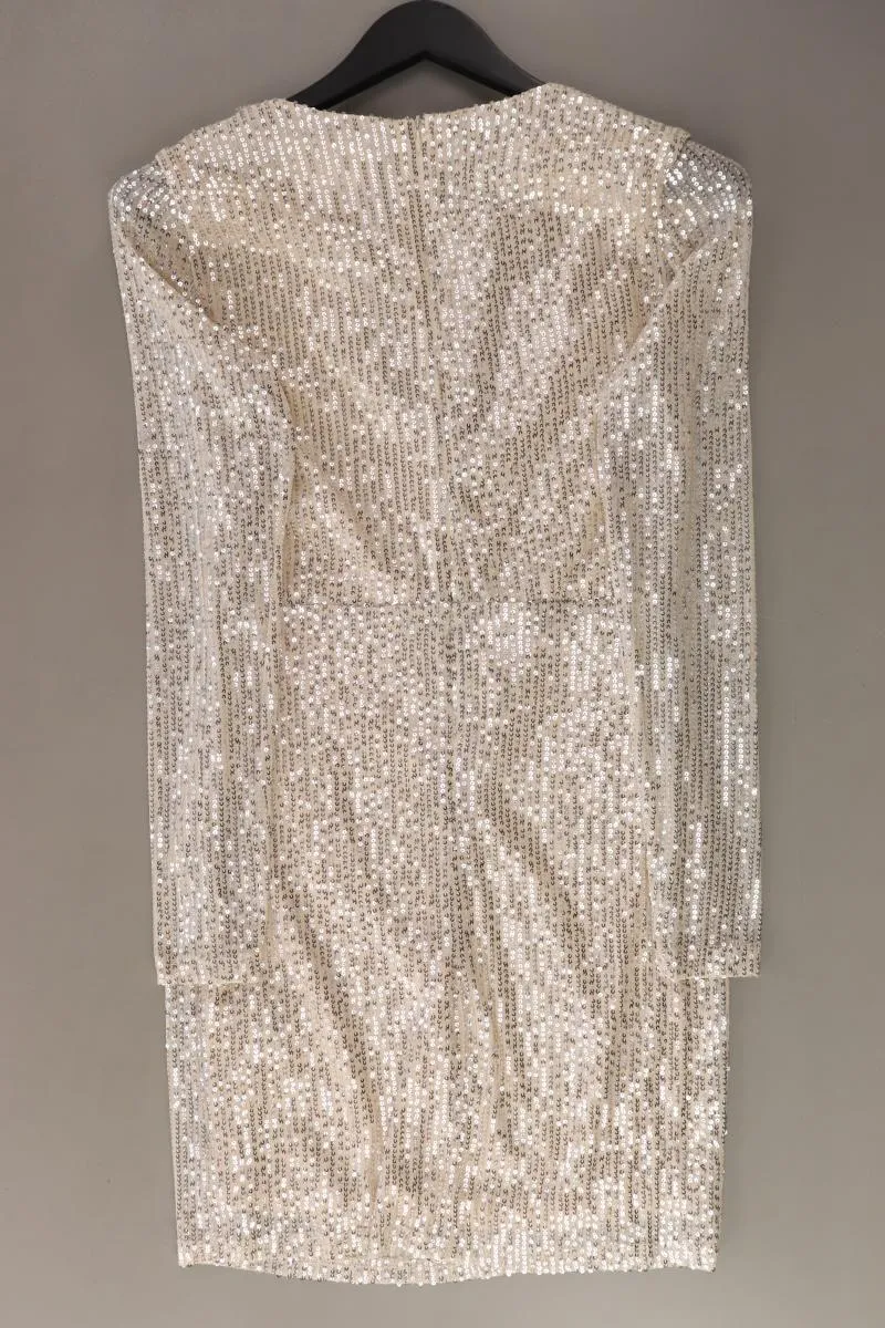 Sisters Point Abendkleid Gr. S neu mit Etikett Langarm mit Pailletten creme