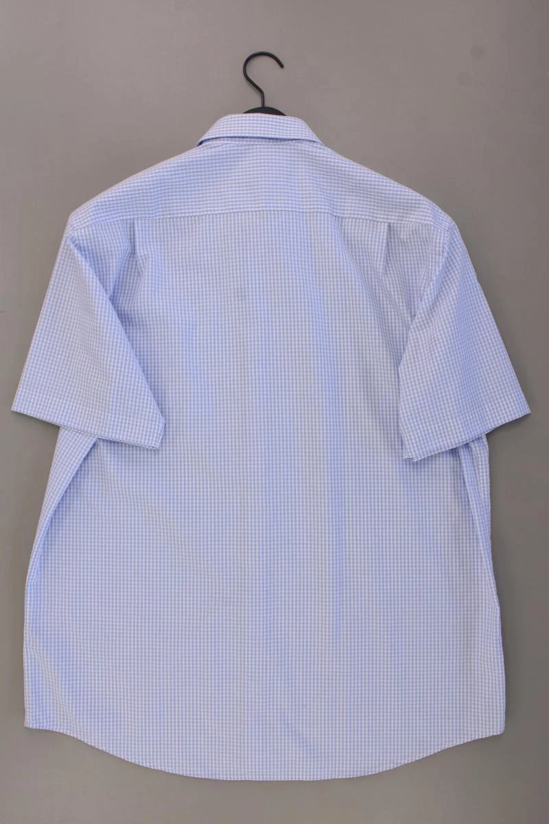 Schiesser Kurzarmhemd für Herren Gr. Hemdgröße 44 blau aus Baumwolle