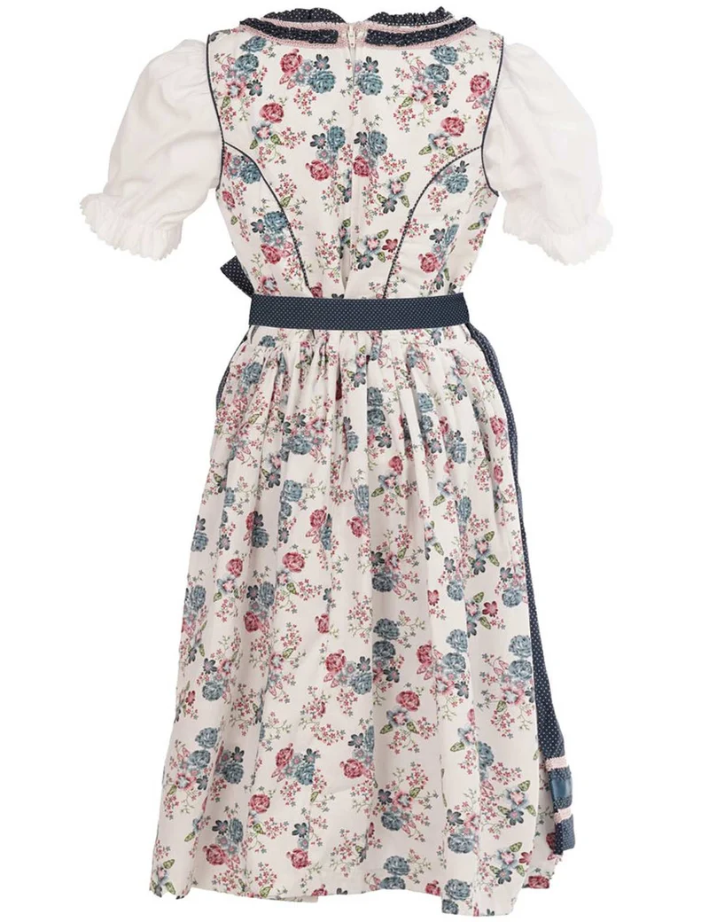 MADDOX Kinder Dirndl "Rosalie" 3-tlg. | Streublümchen Weiß Blau Rosa