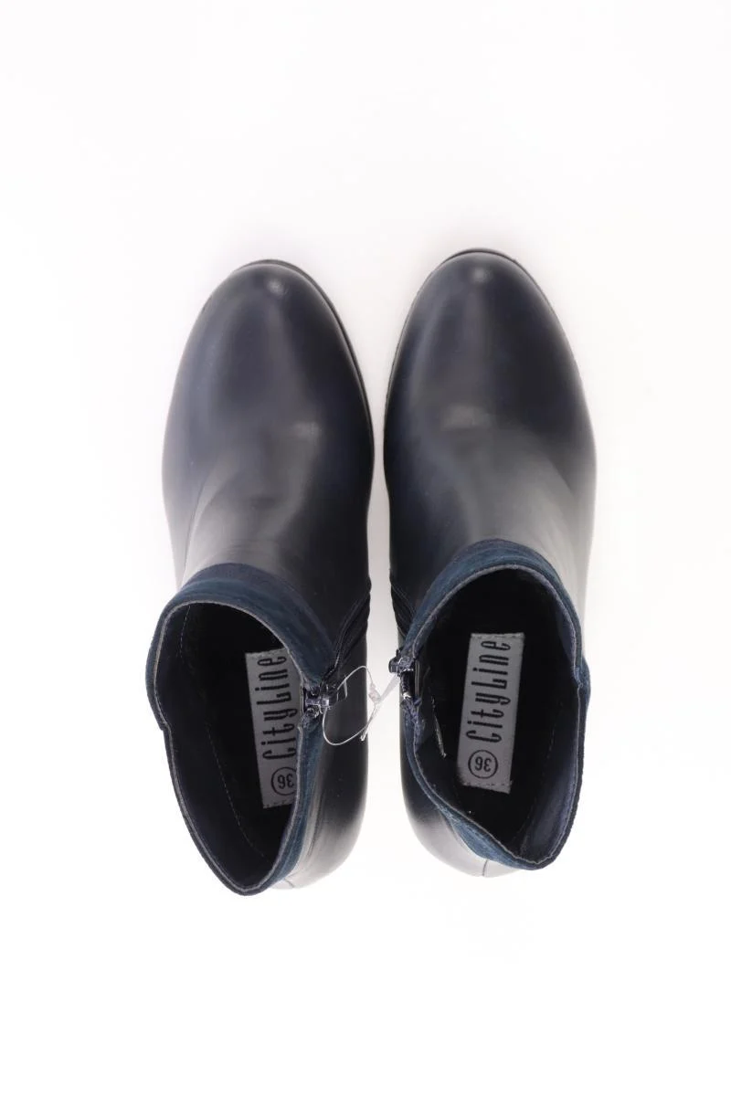 City Line Stiefeletten Gr. 36 neuwertig blau aus Kunstleder