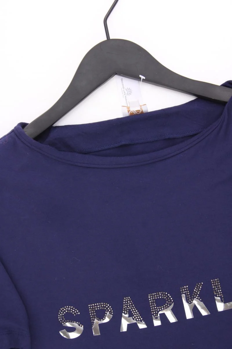 VA Milano T-Shirt Gr. 40 Kurzarm blau aus Viskose