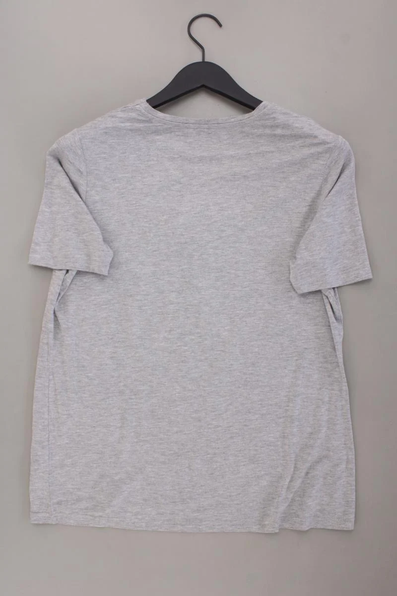 Pure Feeling Shirt Gr. 40 neuwertig Kurzarm mit Pailletten grau aus Viskose