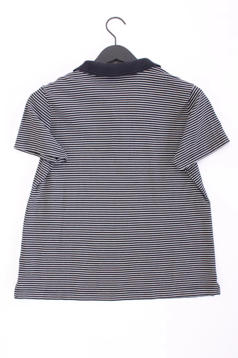 Lands' End Poloshirt Gr. M gestreift Kurzarm blau aus Baumwolle