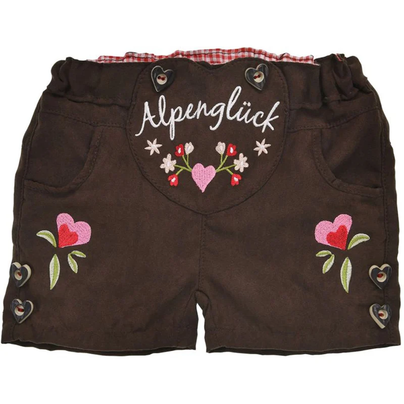 BONDI Mädchen Kunstleder Shorts Hose "Alpenglück" 86996 | Braun