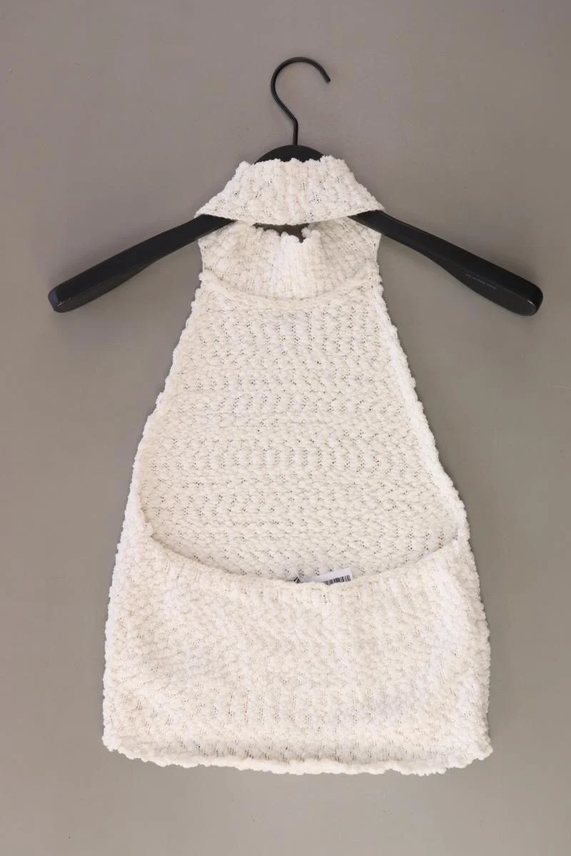 Zara Neckholdertop Gr. L creme aus Polyester