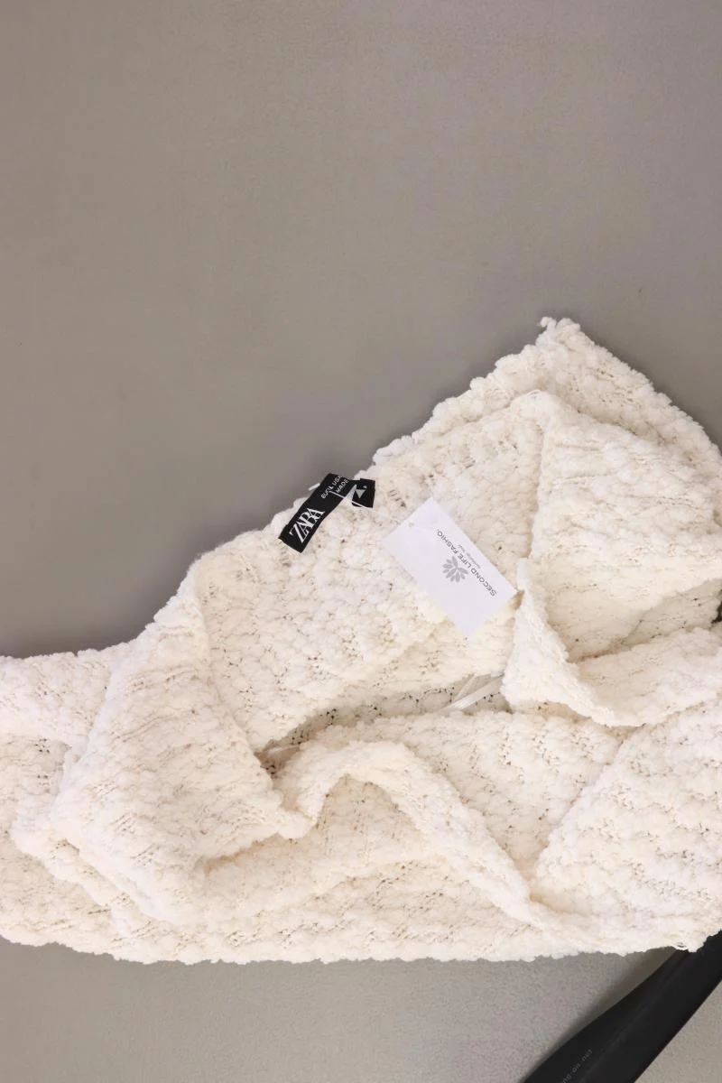 Zara Neckholdertop Gr. L creme aus Polyester