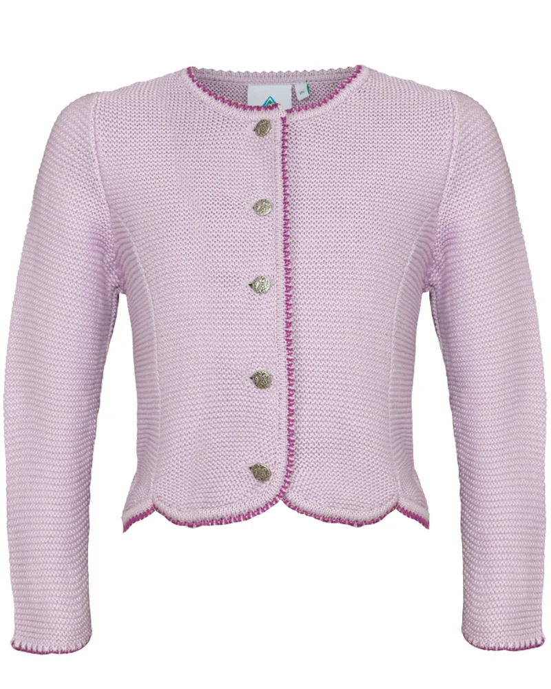 Isar-Trachten Kinder Strickjacke "Amy" 47068 | Flieder