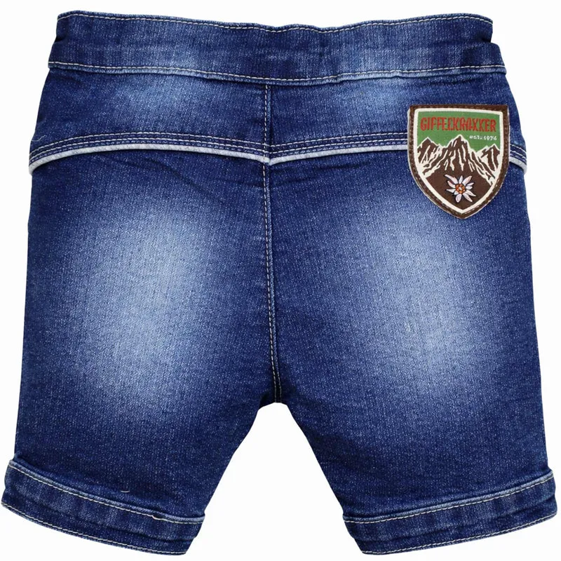 BONDI Jungen Trachten Jeans Bermuda "Gipfelkraxler" 91728 | Blue Denim