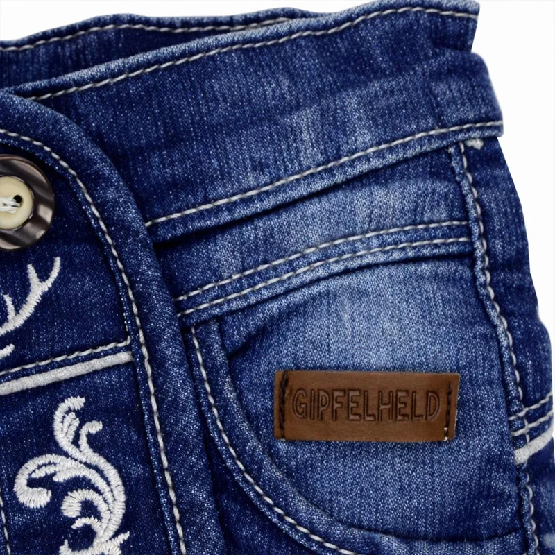BONDI Jungen Trachten Jeans Bermuda "Gipfelkraxler" 91728 | Blue Denim