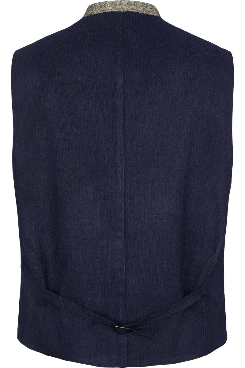 Herren Trachtenweste mit Jacquardmuster Slim Fit - oliv