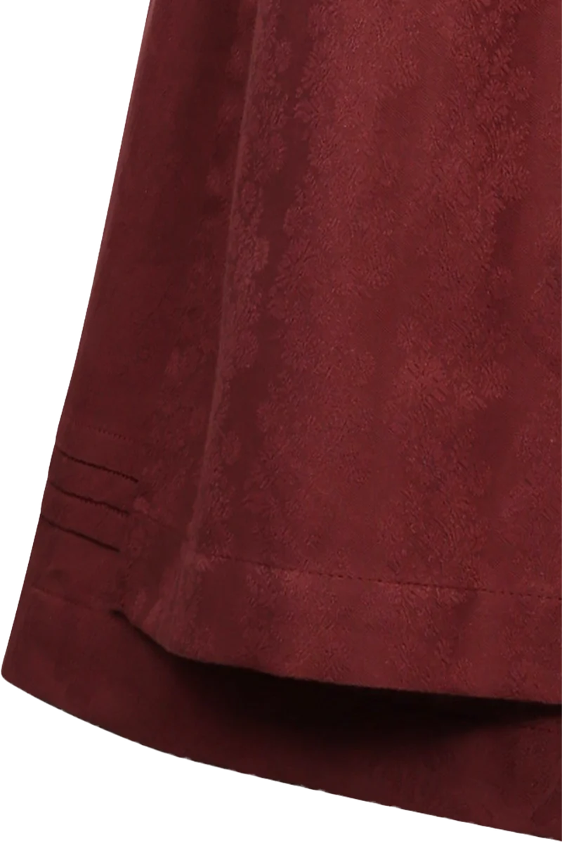 Midi-Dirndl mit floralem Muster und Froschgoscherl Hochleiten 75cm - henna