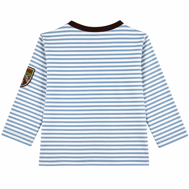 BONDI Baby Jungen Langarmshirt "Hirsch" 91776 | Stripe Blue/Offwhite