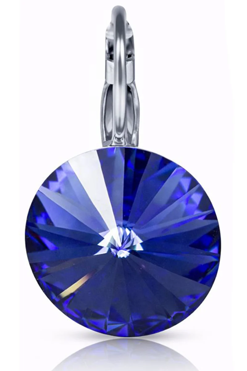 LUISIA® Ohrringe Rivoli mit Kristallen von Swarovski® 14 mm | Safir