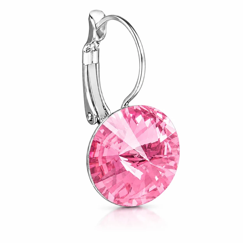 LUISIA® Ohrringe Rivoli mit Kristallen von Swarovski® 14 mm | Rosa