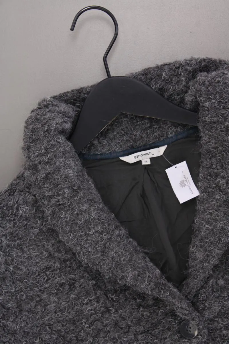 Sandwich_ Classic Jacke Gr. XL grau aus Polyacryl