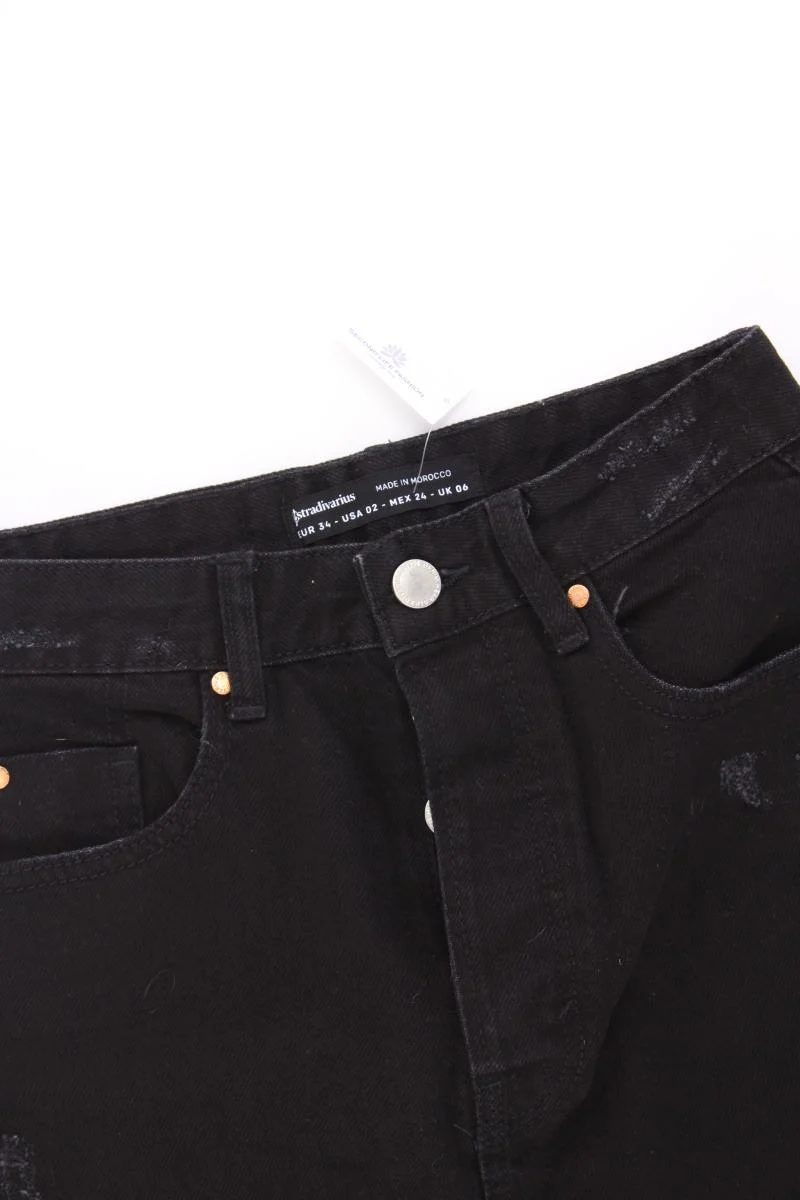 Stradivarius Jeansrock Gr. 34 schwarz