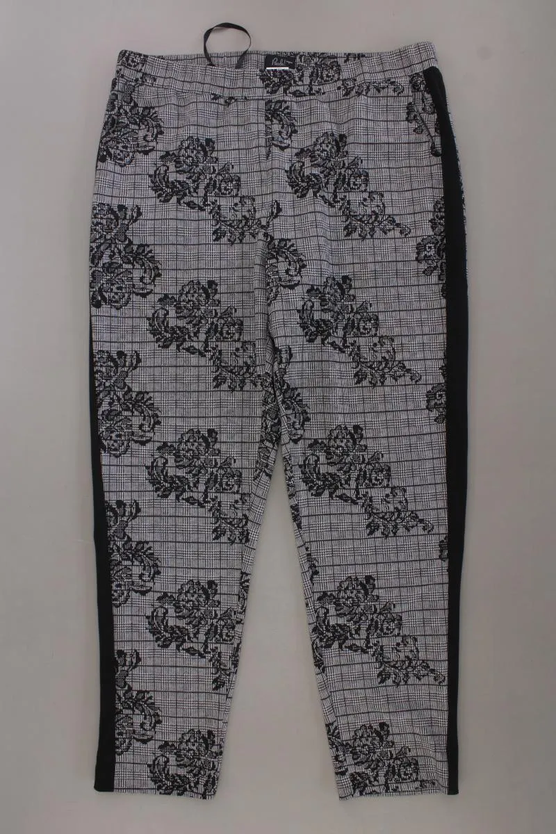 Paola Stretchhose Gr. 44 mit Blumenmuster grau aus Polyester