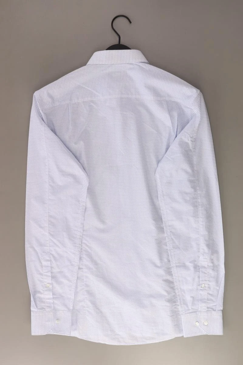 Hugo Boss Langarmhemd für Herren Gr. Hemdgröße 40 blau aus Baumwolle