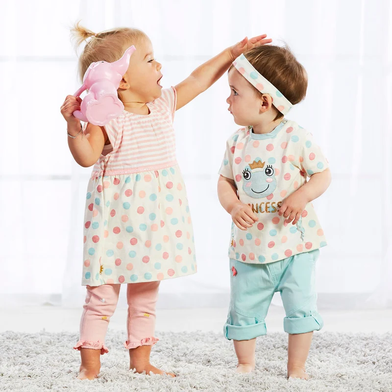 BONDI Kinder T-Shirt "Froschkönig" 86570 - Rosa / Weiß | Mädchen Kurzarmshirt