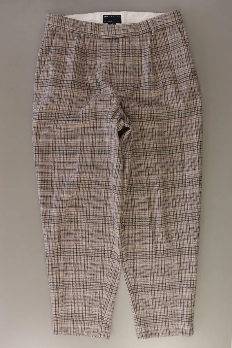 Asos Hose Gr. W34/L32 kariert braun aus Polyester
