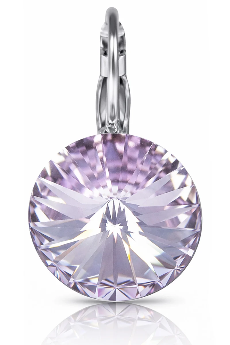 LUISIA® Ohrringe Rivoli mit Kristallen von Swarovski® 14 mm | Violet