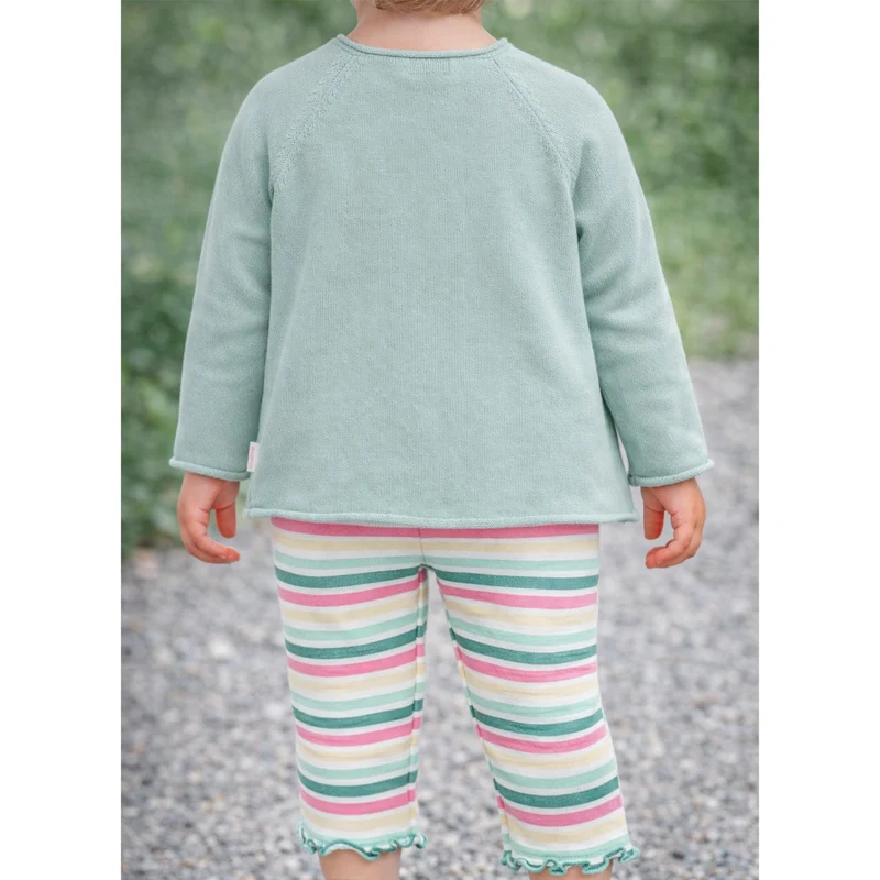 BONDI Baby Mädchen Strickjacke "Be happy" 86883 | Grün