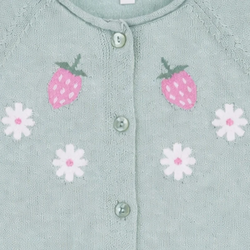 BONDI Baby Mädchen Strickjacke "Be happy" 86883 | Grün