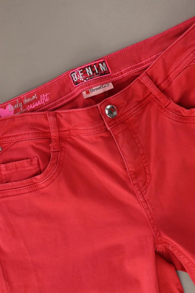 Street One Five-Pocket-Hose Gr. W31/L22 rot aus Baumwolle