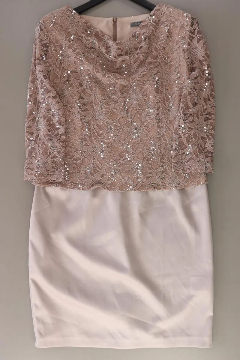 Marie Noir Abendkleid Gr. 42 neuwertig 3/4 Ärmel creme aus Polyester