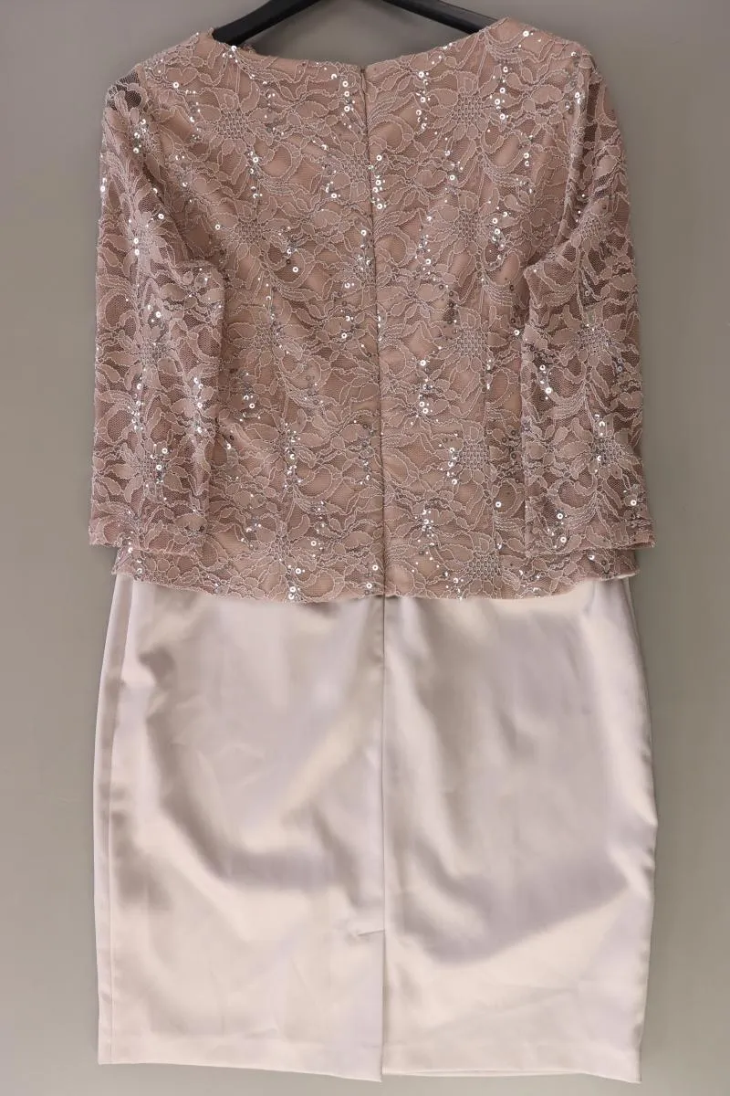 Marie Noir Abendkleid Gr. 42 neuwertig 3/4 Ärmel creme aus Polyester