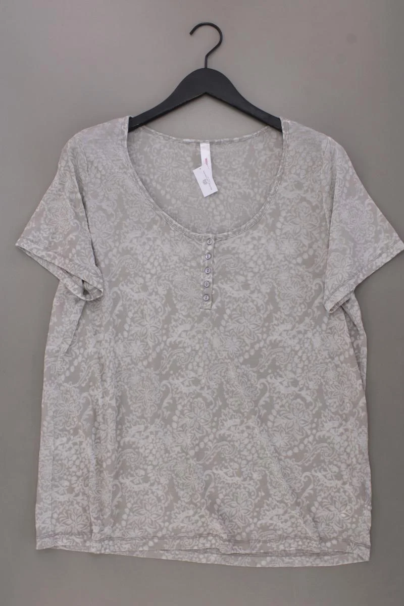 sheego T-Shirt Gr. 44/46 Kurzarm grau aus Baumwolle