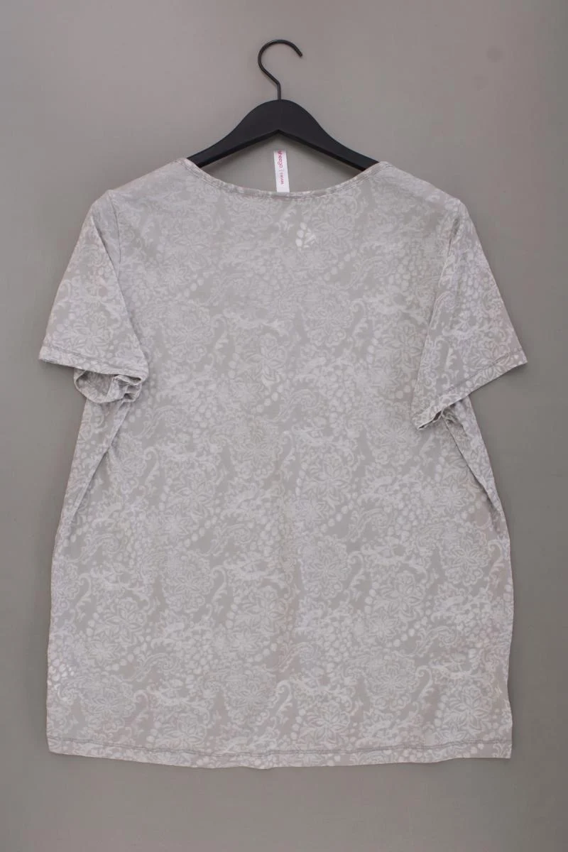 sheego T-Shirt Gr. 44/46 Kurzarm grau aus Baumwolle